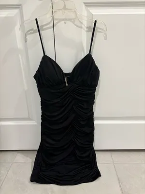 Elegant Black Tight Dress In Size M thumbnail 2