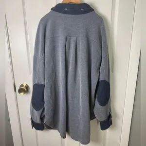Free People Ruby Oversized Shirt Jacket in Oceana Blue L thumbnail 6