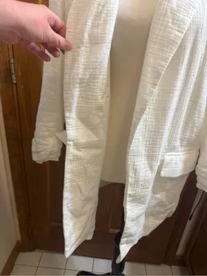 Nine West Ivory Textured Open-Front Blazer thumbnail 5