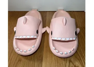 Crayon Friends Shark Slide Shoes Womens Size 9 Cute Novelty Slippers Sandals thumbnail 2