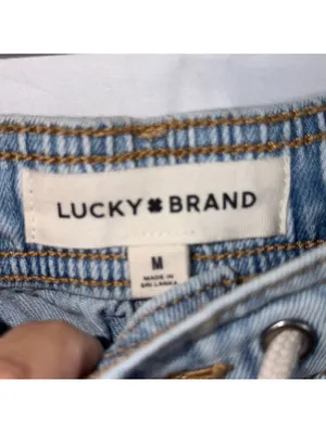Lucky Brand Women’s Wide Leg Drawstring Chambray Jeans Medium Light Wash thumbnail 5