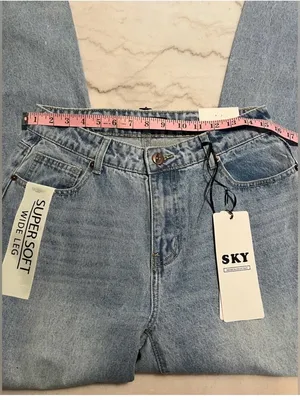SKY Women's Wide Leg Light Blue Jeans thumbnail 8