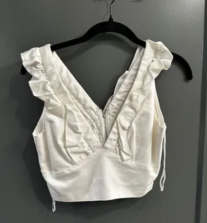 White  Crop Top thumbnail 1