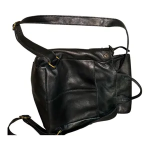 American Leather Co. Black Leather Backpack thumbnail 4