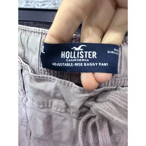 Hollister Womens Pants XXL Lavender Adjustable-Rise Baggy Cargo Wide Leg thumbnail 5