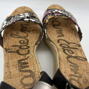 Sam Edelman Womens 10 Sandals‎ Destin Wedge Espadrille Floral Platform Shoes thumbnail 7