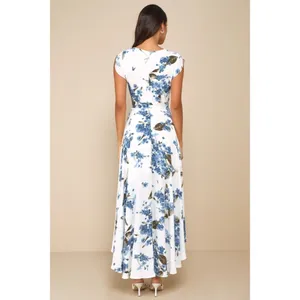 NWT Lulus French Countryside White Floral Print Hi-Low Dress Asymmetrical Sz XS thumbnail 3