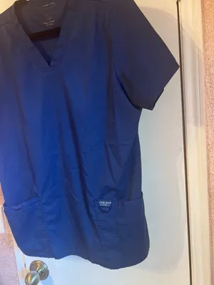 Charokee Authentic Workwear L Navy Scrub Top Blue Size L thumbnail 4