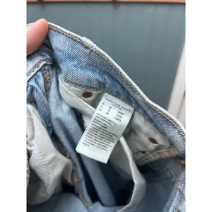 American Eagle Stovepipe High Rise Distressed Straight Leg Jeans Light Wash 00S thumbnail 5