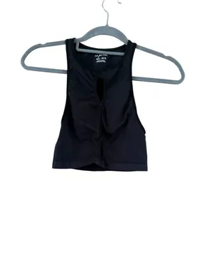 Women's Out From Under Black Keyhole Crop Top Size M thumbnail 2