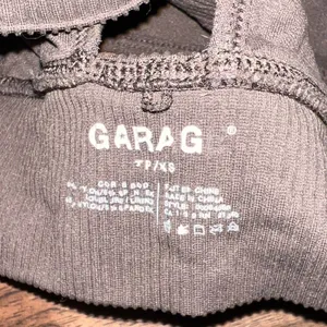 Garage Deep V-Neck Ribbed Bandeau - Gray thumbnail 4