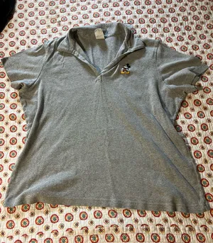 Vintage 90s Disney Store Gray Mickey Mouse Gray Polo shirt size XL thumbnail 1