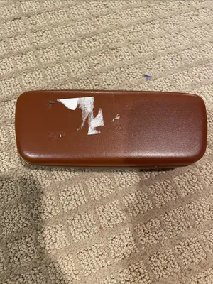 Longchamp Cognac Brown Leather Sunglass Case thumbnail 3