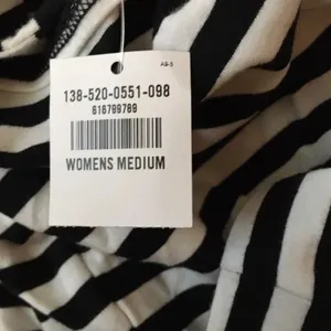 Abercrombie And Fitch Black And White Striped Crossback Cropped Tank Size M thumbnail 7