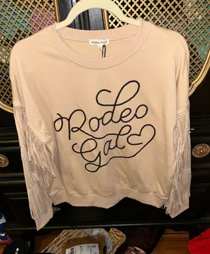 & Other Stories Rodeo gal sweatshirt with fringe thumbnail 1