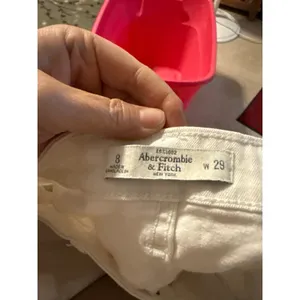 Abercrombie and Fitch‎ White denim Skirt Women's Size 8 thumbnail 7