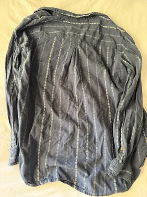 Sonoma Everyday Button Shirt Blue Striped XL thumbnail 3