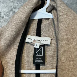 White + Warren Shawl Collar Sweater Coat‎ Large Modern Timeless Chic Effortless thumbnail 3