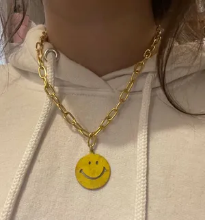Free People VINTAGE smiley necklace thumbnail 1