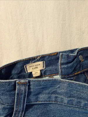 Madewell Blue Distressed Button-Front Denim Mini Skirt thumbnail 3