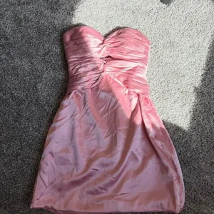 Source Unknown Pink satin mini dress with cutout detail and bow accent thumbnail 3