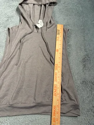 Halara hooded Sleeveless cropped running Tank Top small thumbnail 5