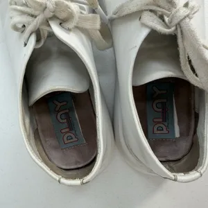 Jeffrey Campbell PLAY Size 9 Chunky Platform White Leather Sneakers Women Grunge thumbnail 6