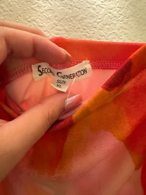 Red Orange Pink Body Con Dress thumbnail 5