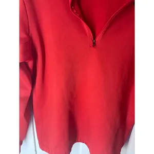 Nike Womens Dri-Fit 1/4 Zip Pullover Size Medium Red Long Sleeve Running Top thumbnail 4
