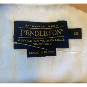 Pendleton Sleeveless A-line Dress‎ Size 12 White Blue Plaid Check Pleated NWT thumbnail 4