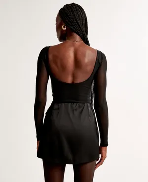 Abercrombie Long Sleeve Mesh Sleeve Body Suit thumbnail 3