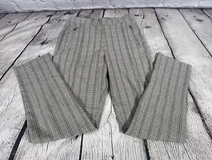 Women's DKNY Black/Gray/Cream Plaid Stretch Dress Pants Size 6 (B4) thumbnail 3