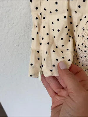 Reformation Hester Polka Dot Tank Top in Salt and Pepper NWT thumbnail 5