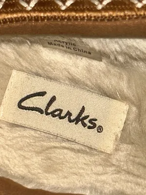 Clarks Topline Webbing Clog Mule Faux Fur Suede Slip On Comfy Casual Shoes Size 8 thumbnail 6