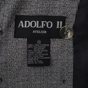 Adolfo II Skirt Suit Women 18W Atelier Grey Double Breasted Contrast NEW thumbnail 7