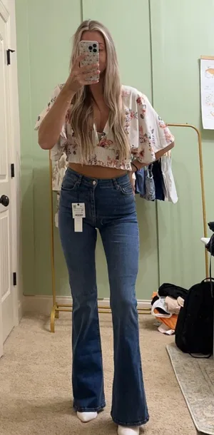 ZARA Skinny Flare Jeans thumbnail 1