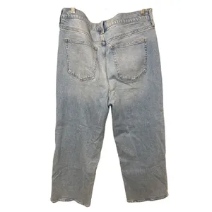 J.Crew 96 Slim Wide Leg Jeans Ankle Length Light Indigo Wash Size 31 thumbnail 5