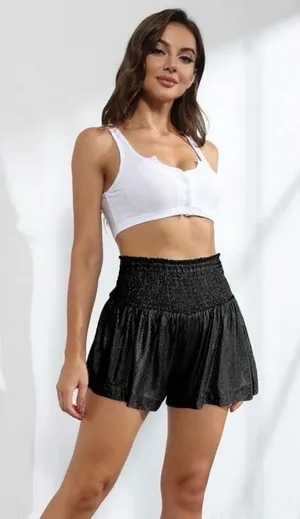 Queen of Sparkles black metallic shorts thumbnail 1