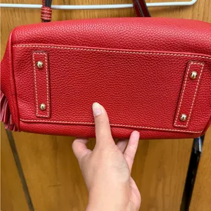 Dooney & Bourke Red Pebble Leather Hobo Shoulder Bag thumbnail 5