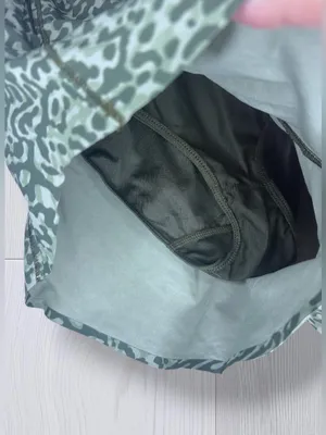 ATHLETA Sage Green Leopard Print Running Shorts | Dolphin Hem Lined thumbnail 7