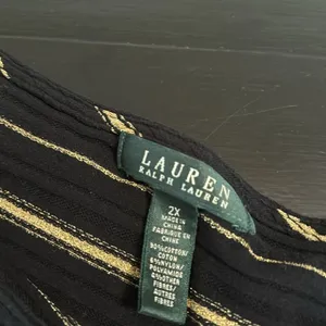 Lauren Ralph Lauren Striped Black and Gold‎ Top thumbnail 3