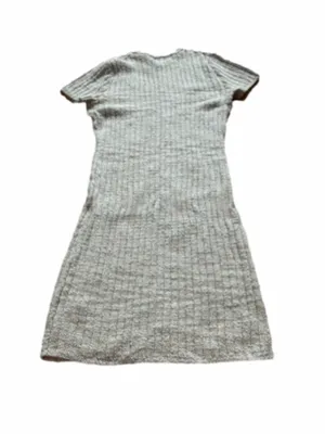 Universal Threads Textured Short Sleeve Knit Dress in Cream thumbnail 2