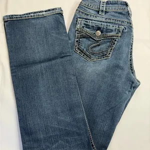 Silver Jeans Blue Straight Leg Denim‎ thumbnail 2