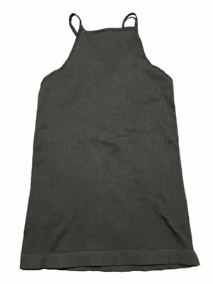 Free People Black Ribbed Halter Tank Top Size Medium thumbnail 1