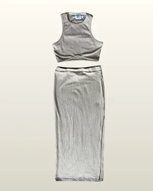 Princess Polly Princess Polly Tan Ribbed Skirt Set | Size: 4 | Color: Tan thumbnail 2