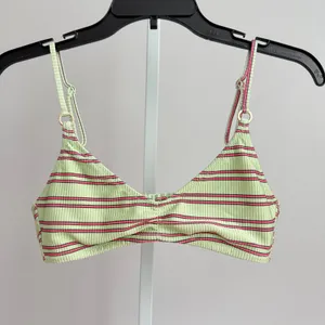 Women's Aerie Striped Bikini Top‎ Size M Green thumbnail 2