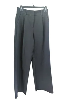 Women's Oak + Fort Black Wide Leg Trousers Size 2 thumbnail 2