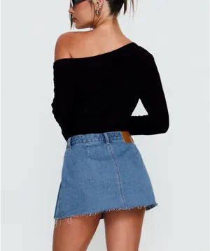 Princess Polly Pleated Denim Mini Skirt thumbnail 3