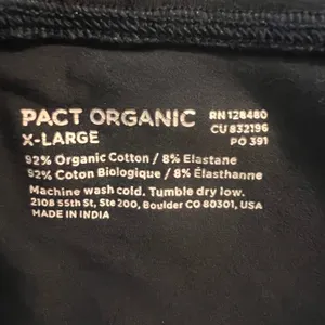 Pact Organic Blue Cotton Stretch Leggings Womens XL Active Loungewear thumbnail 3