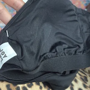 Joylab Longline Bra With Metallic Corset Detail Black XS NEW thumbnail 8
